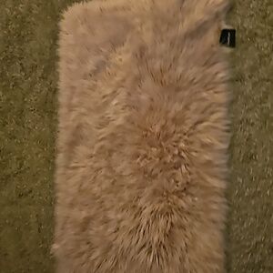 BEBE light pink shaggy rug